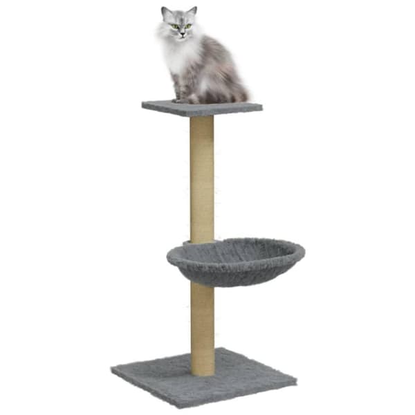 vidaXL Klösträd med klöspelare sisal ljusgrå 74 cm