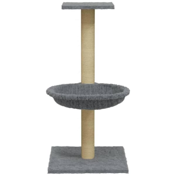 vidaXL Klösträd med klöspelare sisal ljusgrå 74 cm
