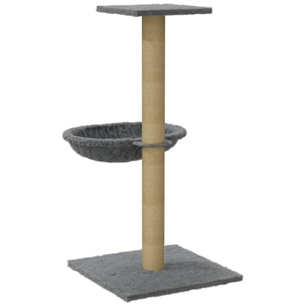 vidaXL Klösträd med klöspelare sisal ljusgrå 74 cm