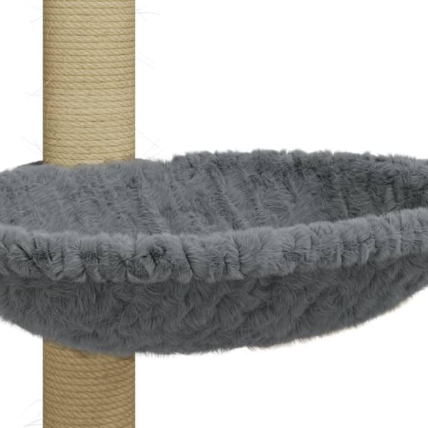 vidaXL Klösträd med klöspelare sisal ljusgrå 74 cm