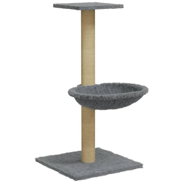 vidaXL Klösträd med klöspelare sisal ljusgrå 74 cm