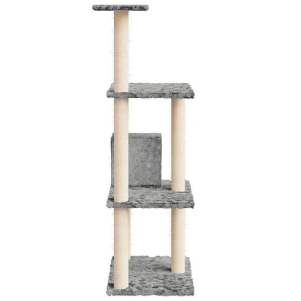 vidaXL kradsetræ med sisalstolper 119 cm lysegrå