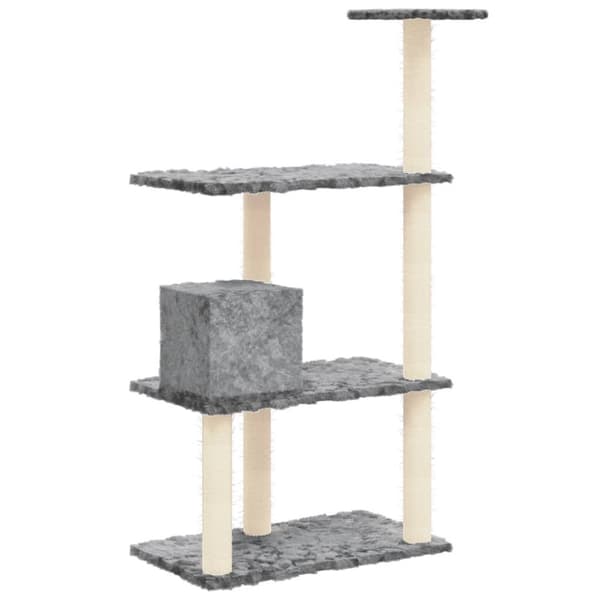 vidaXL kradsetræ med sisalstolper 119 cm lysegrå