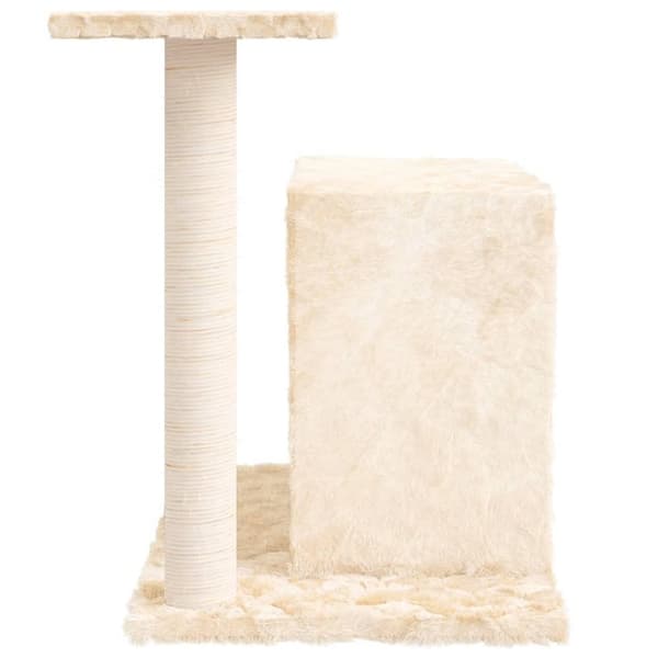 vidaXL Kattetre med klorestolpe i sisal kremhvit 51 cm
