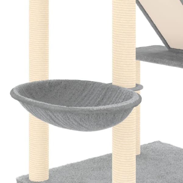 vidaXL Golv-till-tak klösträd ljusgrå 277-303 cm