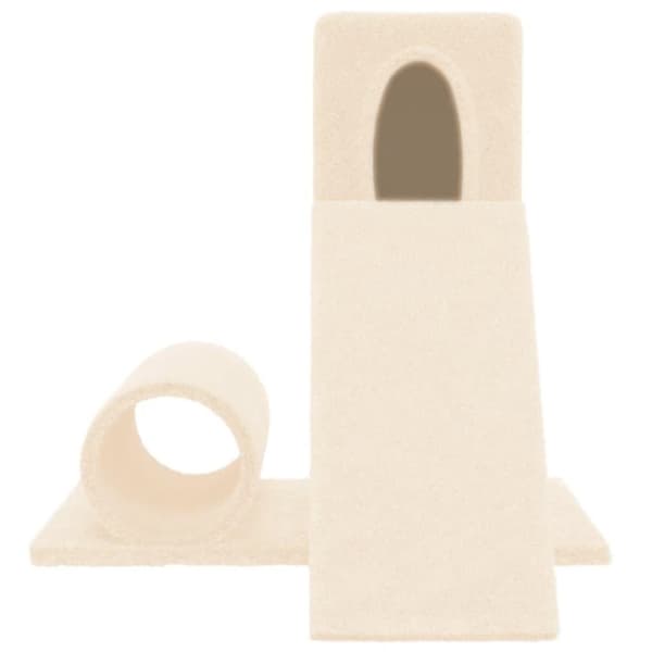 vidaXL Kattetre med klorestolpe i sisal kremhvit 59 cm