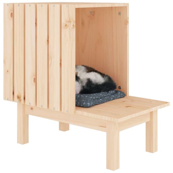 vidaXL Kattkoja 60x36x60 cm massiv furu
