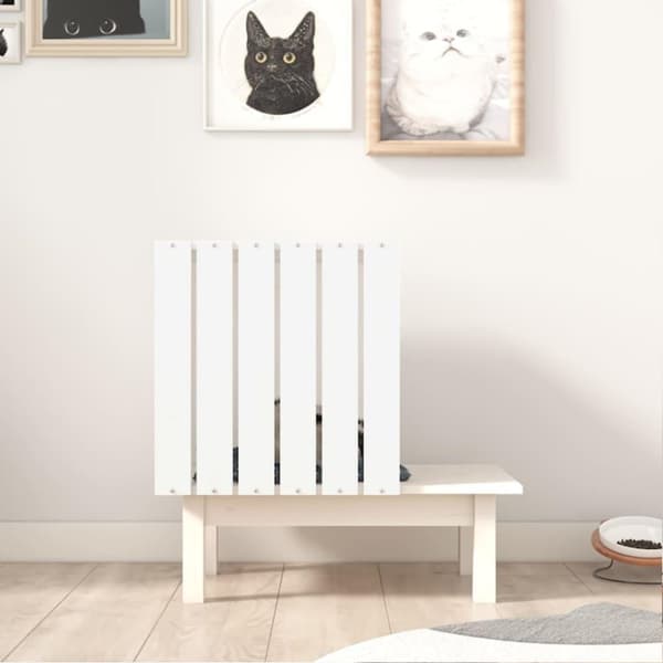 vidaXL Kattehus hvit 60x36x60 cm heltre furu