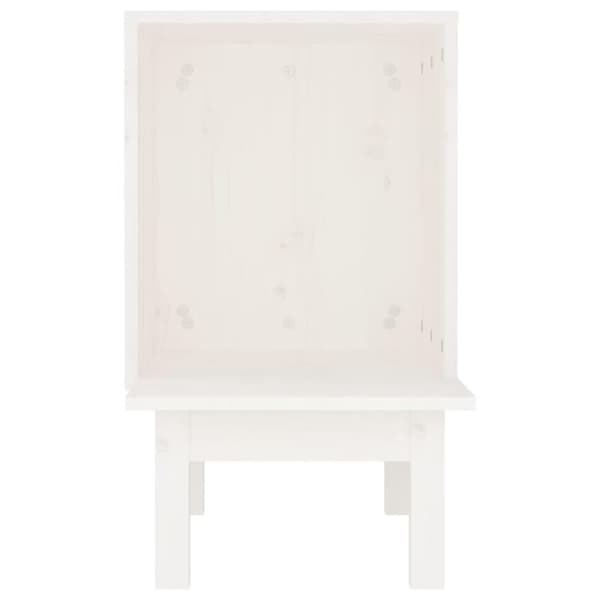 vidaXL Kattehus hvit 60x36x60 cm heltre furu