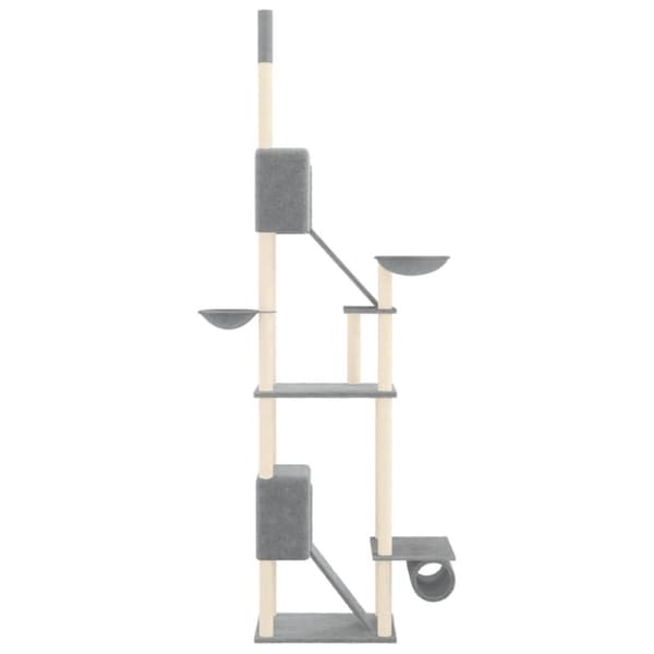 vidaXL kradsetræ fra gulv til loft 277-303 cm lysegrå