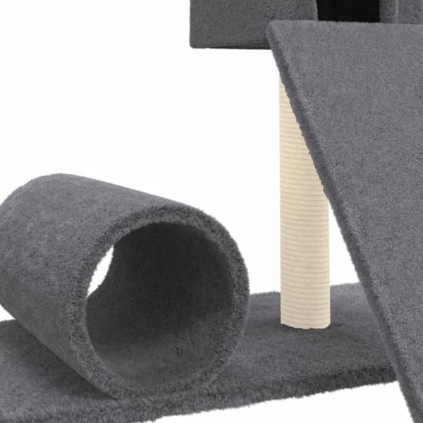vidaXL Kissan kiipeilypuu sisal- raapimispylväällä tummanharmaa 59 cm