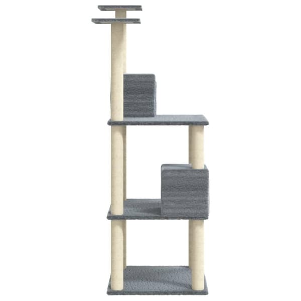 vidaXL Kloretre med klorestolper i sisal lysegrå 141 cm