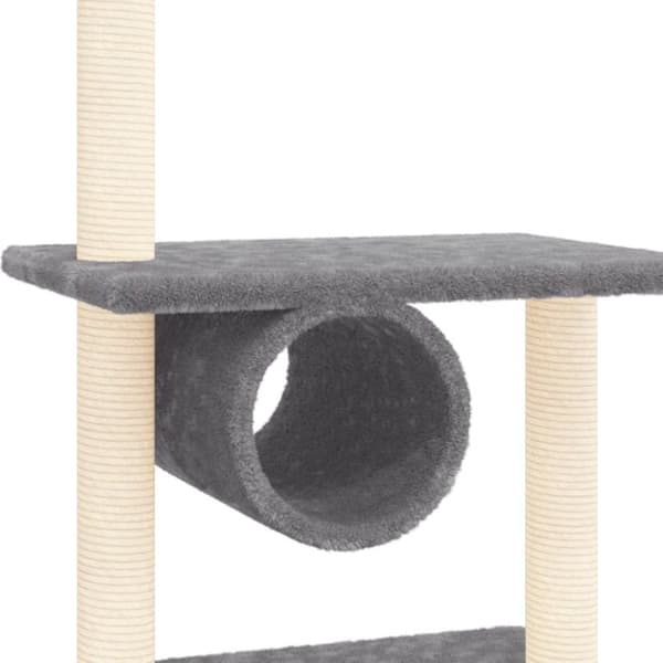 vidaXL Klösträd med sisalpelare mörkgrå 279 cm