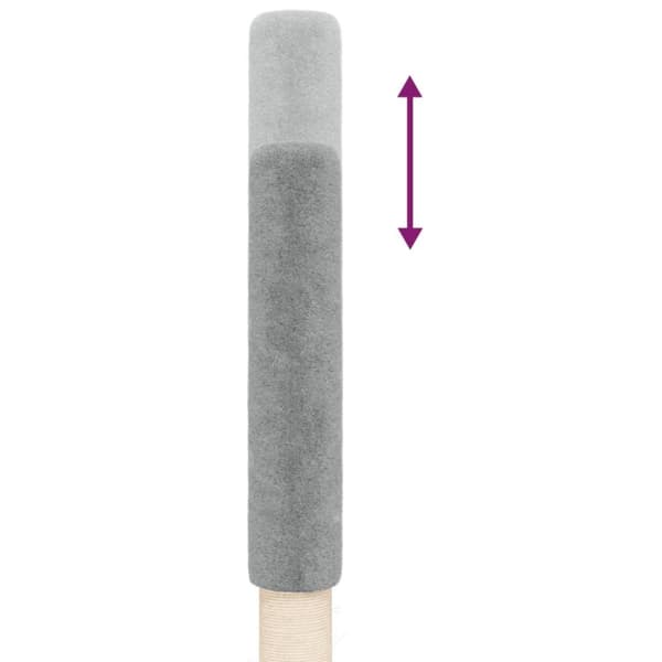 vidaXL kradsetræ fra gulv til loft 258,5-284,5 cm lysegrå