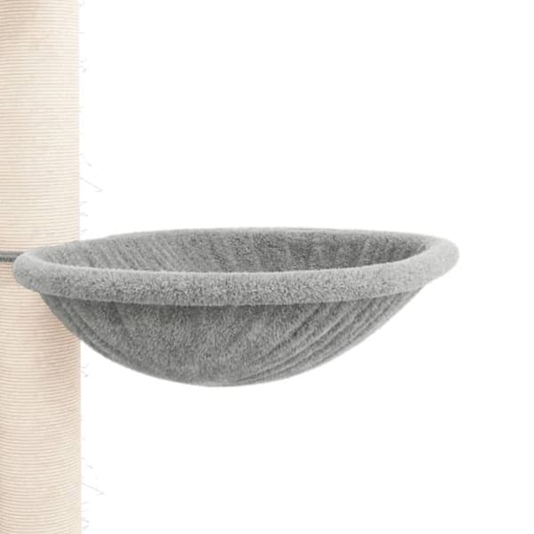 vidaXL kradsetræ fra gulv til loft 258,5-284,5 cm lysegrå