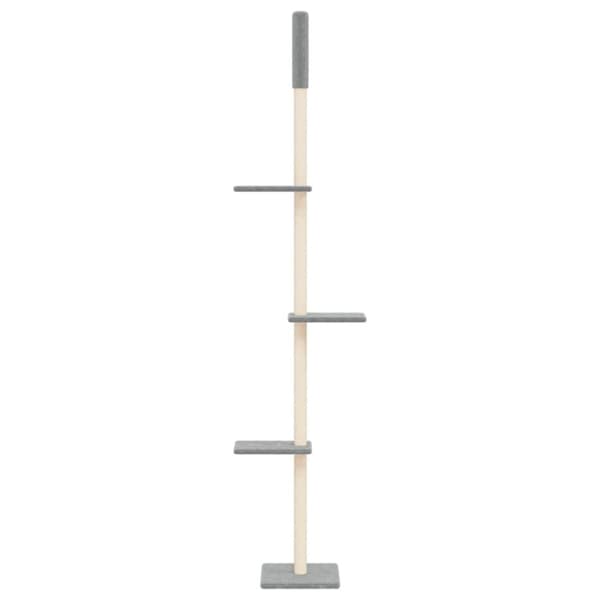 vidaXL kradsetræ fra gulv til loft 267,5-297,5 cm lysegrå
