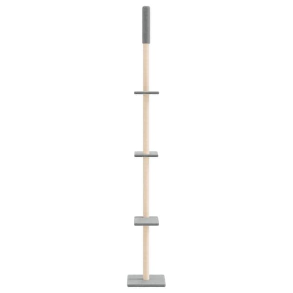 vidaXL kradsetræ fra gulv til loft 267,5-297,5 cm lysegrå