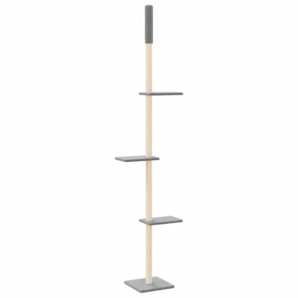 vidaXL kradsetræ fra gulv til loft 267,5-297,5 cm lysegrå