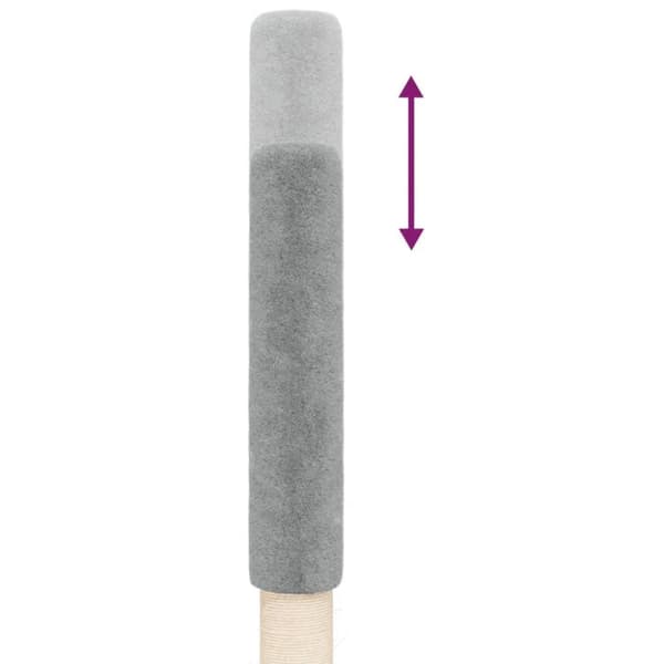 vidaXL kradsetræ fra gulv til loft 267,5-297,5 cm lysegrå