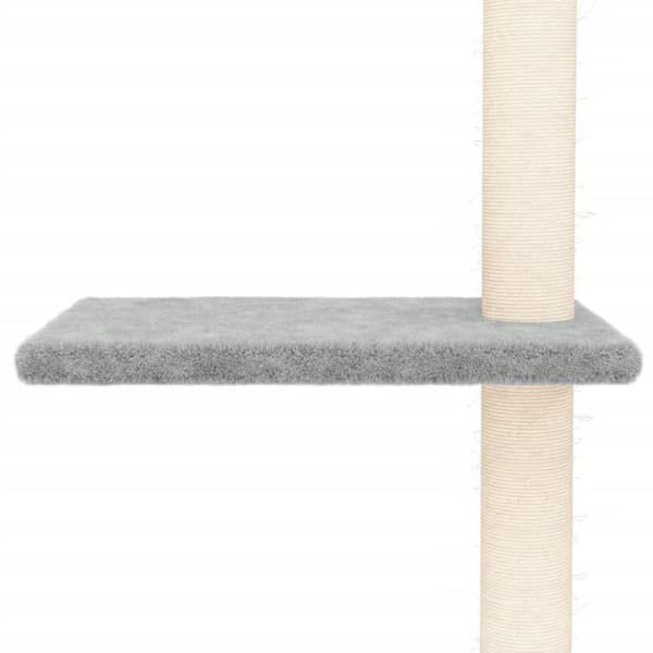 vidaXL kradsetræ fra gulv til loft 267,5-297,5 cm lysegrå