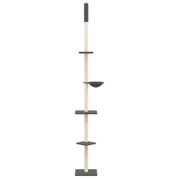 vidaXL kradsetræ fra gulv til loft 263,5-289,5 cm mørkegrå