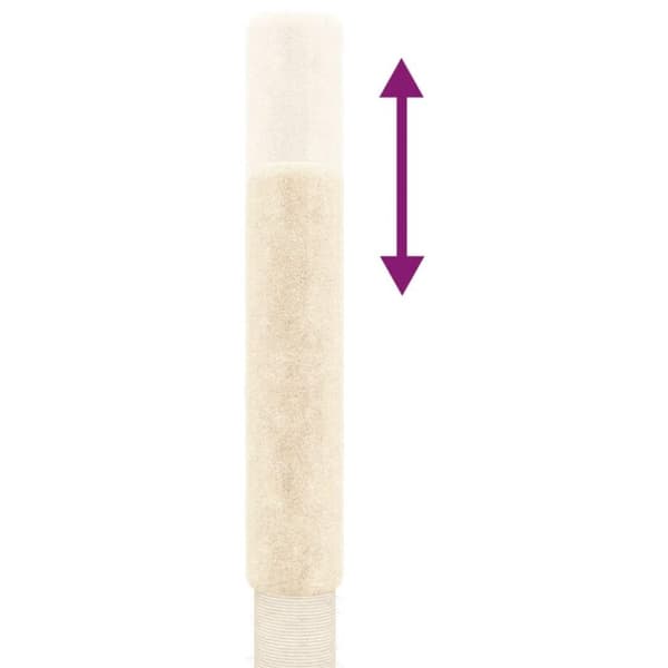 vidaXL Kattoon asti yltävä kissan kiipeilypuu kerma 263,5-289,5 cm