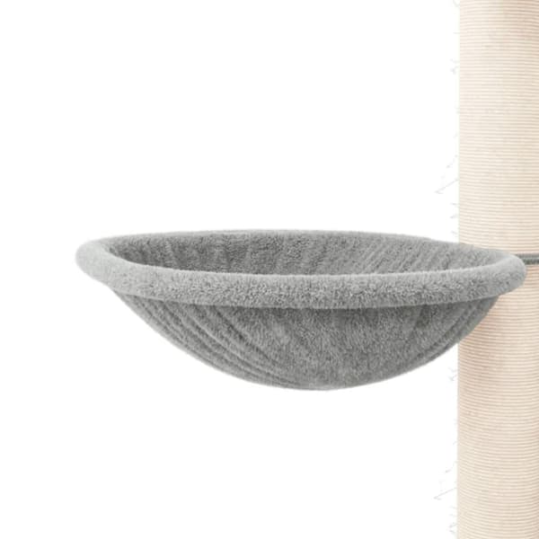 vidaXL Kissan kiipeilypuu sisal- raapimispylväillä vaaleanharmaa 94 cm