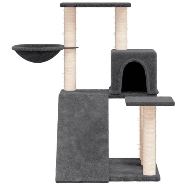 vidaXL kradsetræ med sisalstolper 82 cm mørkegrå