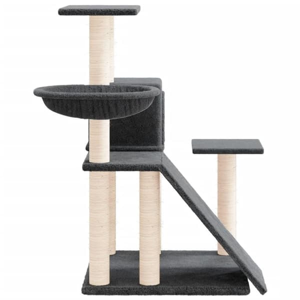 vidaXL kradsetræ med sisalstolper 82 cm mørkegrå