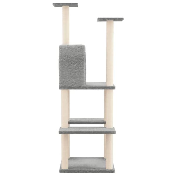 vidaXL kradsetræ med sisalkradsestolper 144,5 cm lysegrå