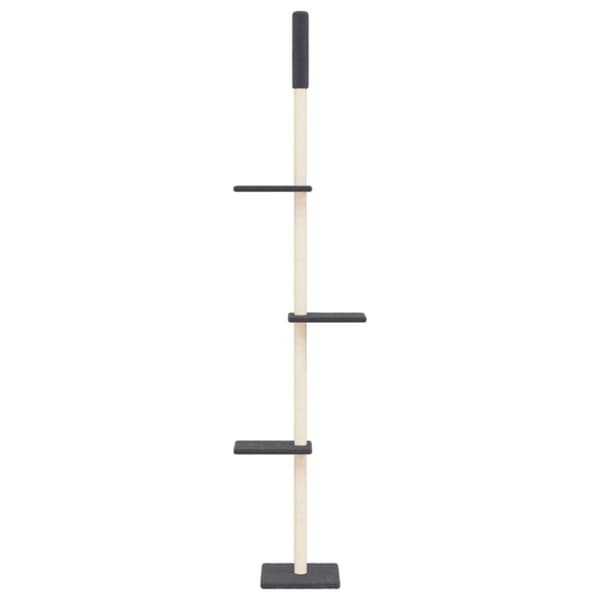 vidaXL kradsetræ fra gulv til loft 267,5-297,5 cm mørkegrå