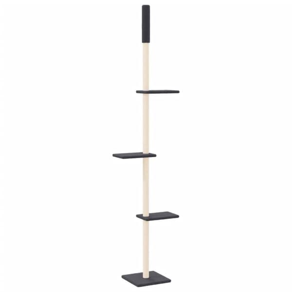 vidaXL kradsetræ fra gulv til loft 267,5-297,5 cm mørkegrå