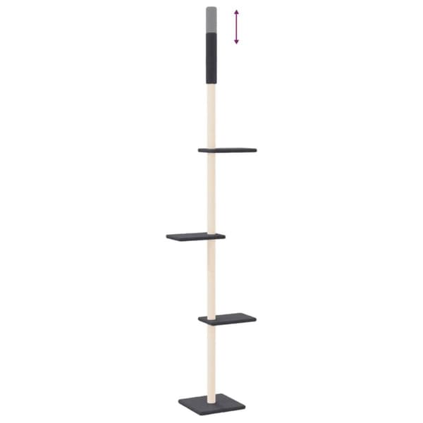 vidaXL kradsetræ fra gulv til loft 267,5-297,5 cm mørkegrå