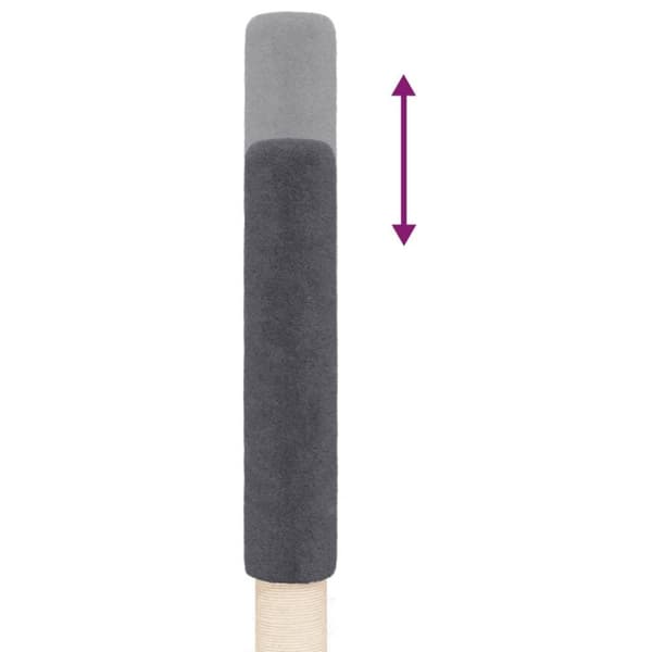 vidaXL kradsetræ fra gulv til loft 267,5-297,5 cm mørkegrå