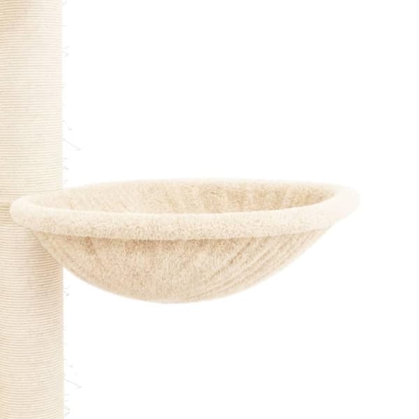 vidaXL kradsetræ fra gulv til loft 258,5-284,5 cm cremefarvet