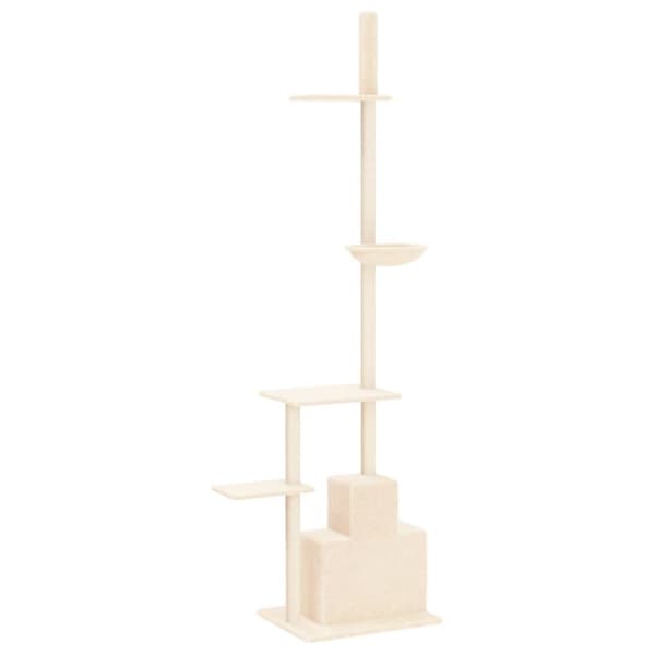 vidaXL Golv-till-tak klösträd gräddvit 250,5-276,5 cm