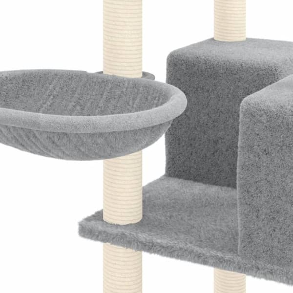 vidaXL Kissan kiipeilypuu sisal- raapimispylväillä vaaleanharm. 167 cm