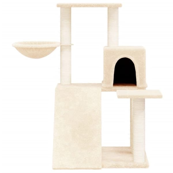 vidaXL Katträd med klöspelare sisal gräddvit 82 cm