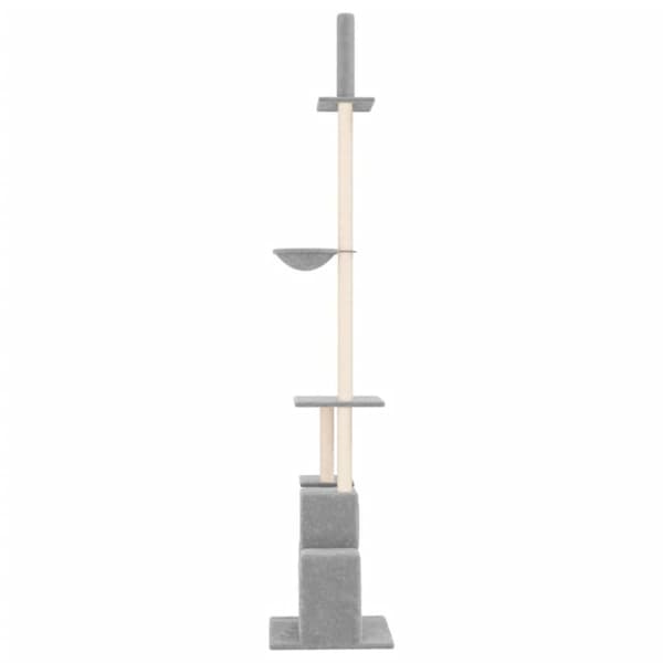 vidaXL Kloretre gulv til tak lysegrå 250,5-276,5 cm