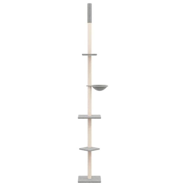 vidaXL Kloretre gulv til tak lysegrå 263,5-289,5 cm