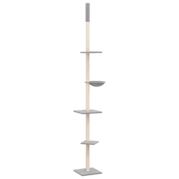 vidaXL Kloretre gulv til tak lysegrå 263,5-289,5 cm