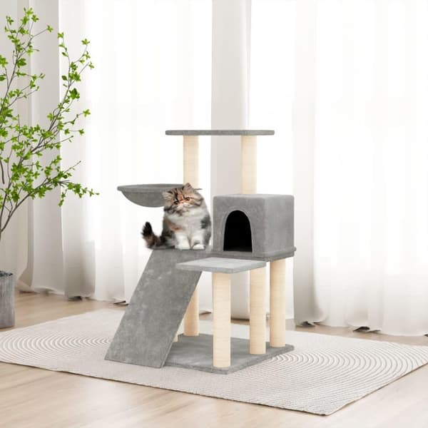 vidaXL Klösträd med sisalpelare ljusgrå 82 cm