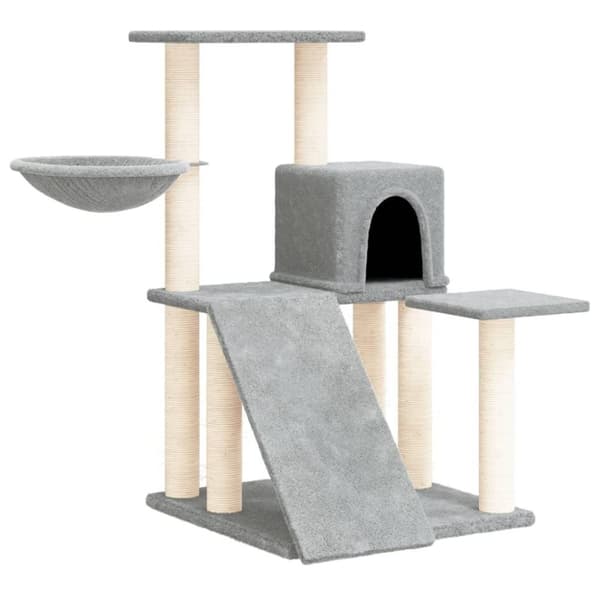 vidaXL Klösträd med sisalpelare ljusgrå 82 cm