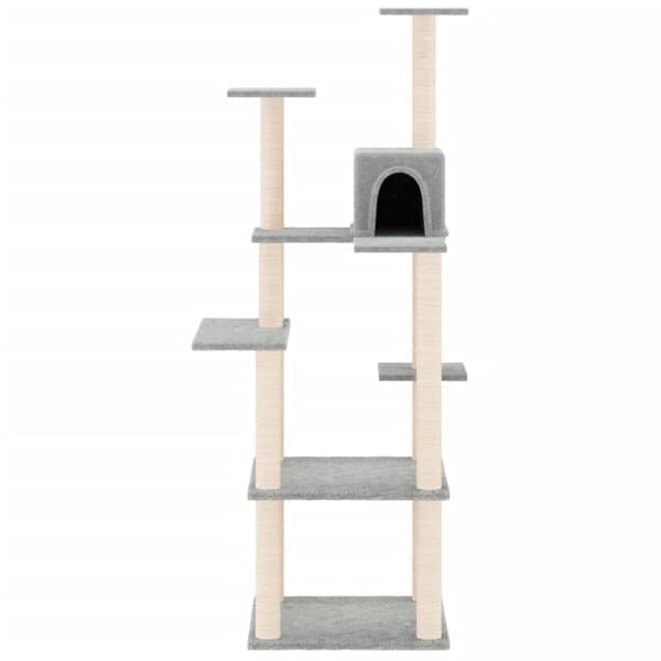 vidaXL Klösträd med sisalpelare ljusgrå 153 cm