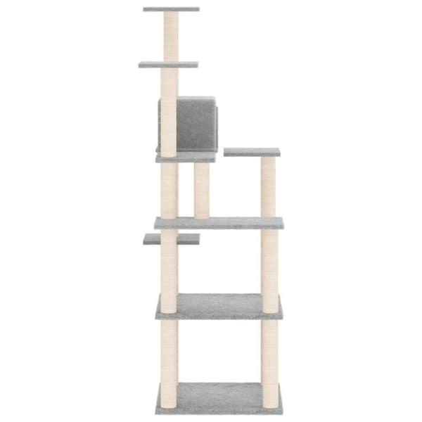 vidaXL Klösträd med sisalpelare ljusgrå 153 cm