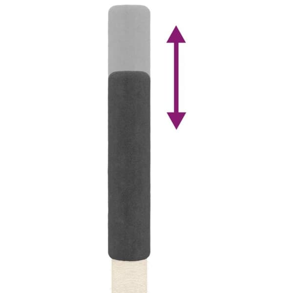 vidaXL Golv-till-tak klösträd mörkgrå 263,5-289,5 cm