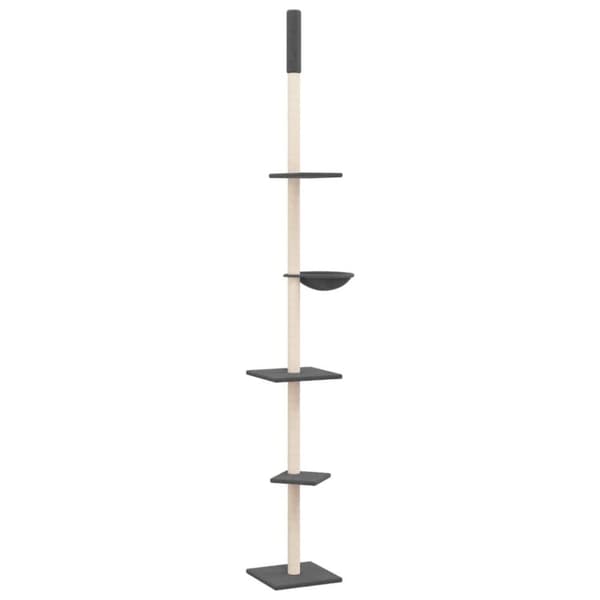 vidaXL Golv-till-tak klösträd mörkgrå 263,5-289,5 cm