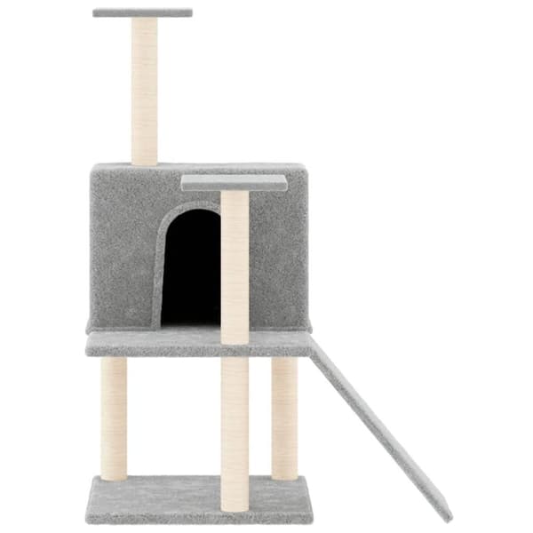 vidaXL Katträd med klöspelare sisal ljusgrå 109 cm