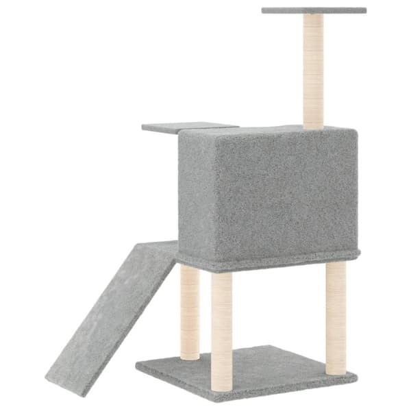 vidaXL Katträd med klöspelare sisal ljusgrå 109 cm
