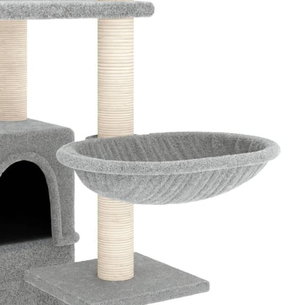 vidaXL Klösträd med sisalpelare ljusgrå 175 cm